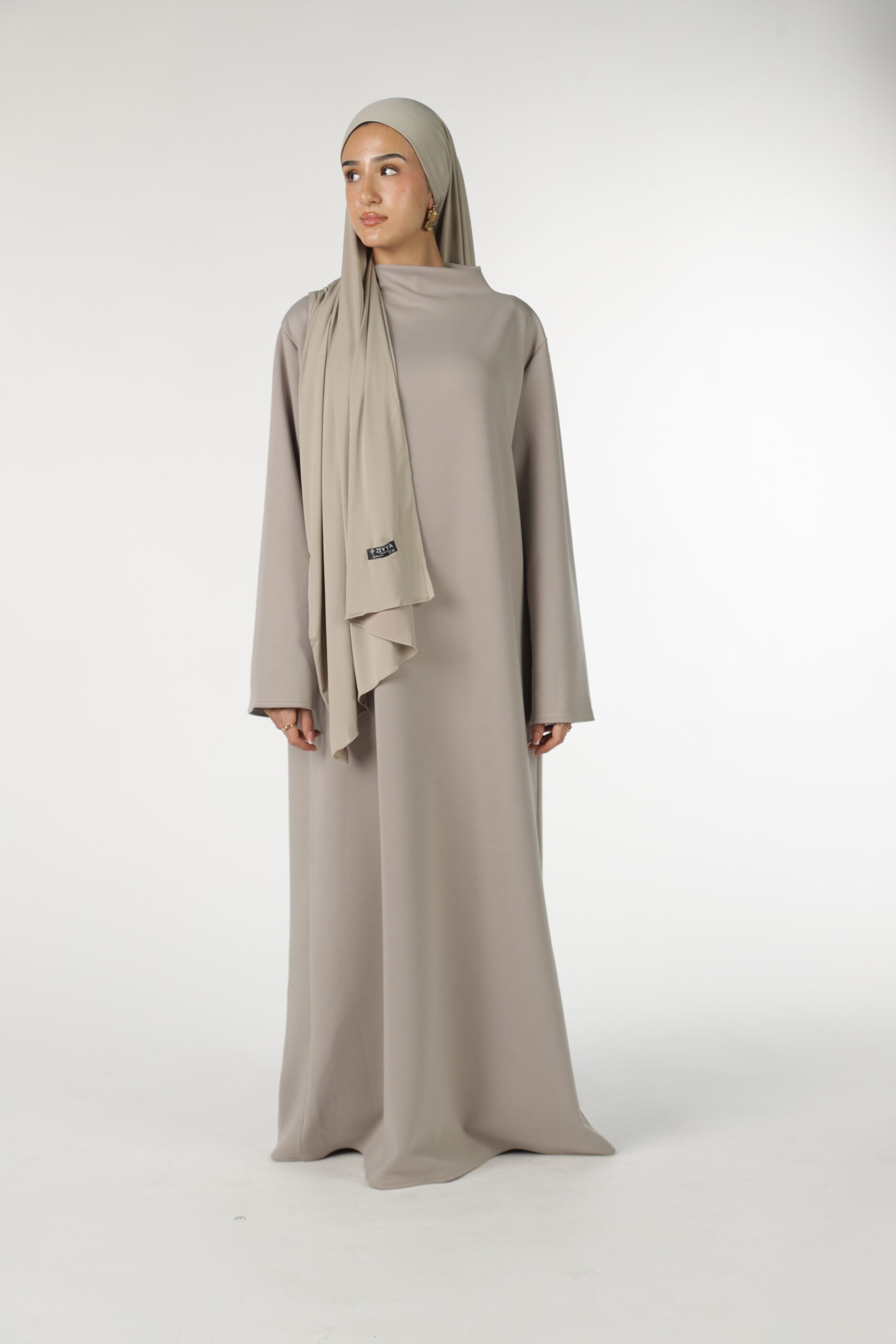 High neck abaya