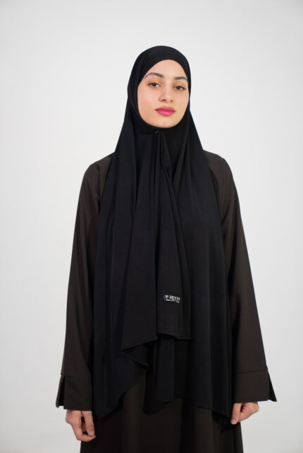 Premium jersey hijab black